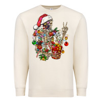 Sandshell Christmas lights and skeleton Premium Sweatshirt - FaDigitalArtStudio