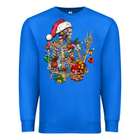 True Royal Christmas lights and skeleton Premium Sweatshirt - FaDigitalArtStudio
