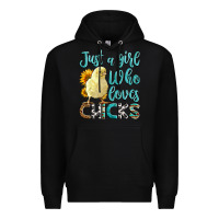 Black Western Just A Girl Who loves Chicks Premium Hoodie - LillyAllenDesigns