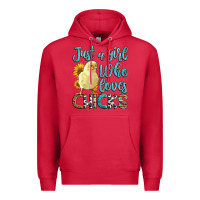 Cardinal Western Just A Girl Who loves Chicks Premium Hoodie - LillyAllenDesigns