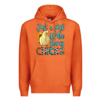 Carrot Western Just A Girl Who loves Chicks Premium Hoodie - LillyAllenDesigns
