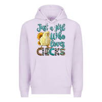 Lilac Western Just A Girl Who loves Chicks Premium Hoodie - LillyAllenDesigns