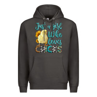 Smoke Western Just A Girl Who loves Chicks Premium Hoodie - LillyAllenDesigns