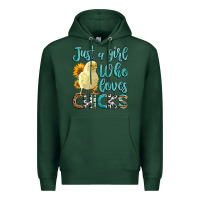 Sports Green Western Just A Girl Who loves Chicks Premium Hoodie - LillyAllenDesigns