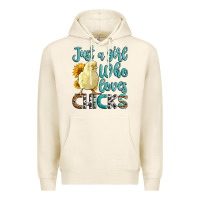 Tofu Western Just A Girl Who loves Chicks Premium Hoodie - LillyAllenDesigns