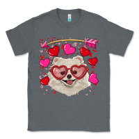 Charcoal Heather Valentine's day white pomeranian Classic Tee - RanaPortraitStore