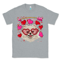 Heather Grey Valentine's day white pomeranian Classic Tee - RanaPortraitStore