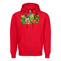 Red t rex coffee cups Zipper Hoodie - Zillion Design Studio