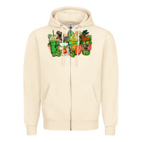 Sandshell t rex coffee cups Zipper Hoodie - Zillion Design Studio