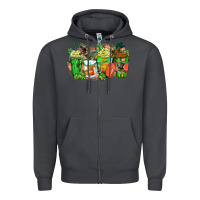 Smoke t rex coffee cups Zipper Hoodie - Zillion Design Studio