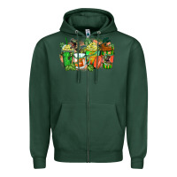 Sports Green t rex coffee cups Zipper Hoodie - Zillion Design Studio