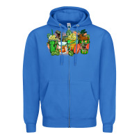 T Rex Coffee Cups Zipper Hoodie | Teevron