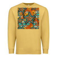 Antique Gold western stars seamless pattern Premium Sweatshirt - HRA Design Shop