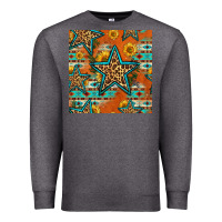 Charcoal Heather western stars seamless pattern Premium Sweatshirt - HRA Design Shop