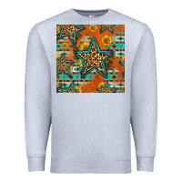 Heather Grey western stars seamless pattern Premium Sweatshirt - HRA Design Shop