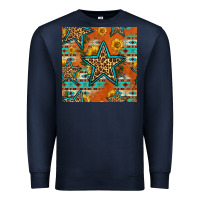 Navy western stars seamless pattern Premium Sweatshirt - HRA Design Shop