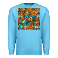 Ocean Blue western stars seamless pattern Premium Sweatshirt - HRA Design Shop