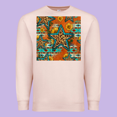 Western Stars Seamless Pattern Premium Sweatshirt Designed By Hra Design Shop