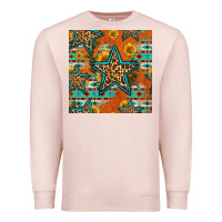 Pale Pink western stars seamless pattern Premium Sweatshirt - HRA Design Shop
