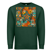 Sports Green western stars seamless pattern Premium Sweatshirt - HRA Design Shop