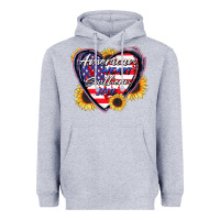 Heather Grey American heart southern soul Heavyweight Hoodie - CowGirlArtShop
