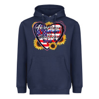 Navy American heart southern soul Heavyweight Hoodie - CowGirlArtShop