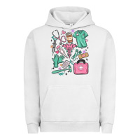 Pigment Lunar Rock can't talk right now doing medical assistant stuff Urban Hoodie - MaliasSmallBusiness