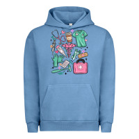 Pigment Pebble Blue can't talk right now doing medical assistant stuff Urban Hoodie - MaliasSmallBusiness