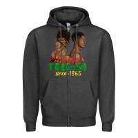 Living Free Ish Since 1865 With Afro Black Woman A Zipper Hoodie | Teevron