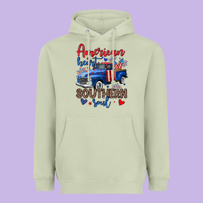 American Heart Southern Soul Truck Heavyweight Hoodie Designed By Neo Western