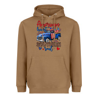 Toasted Coconut American heart southern soul truck Heavyweight Hoodie - Neo Western