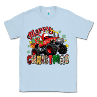 Dusty Blue merry christmas truck Classic Tee - Zillion Design Studio