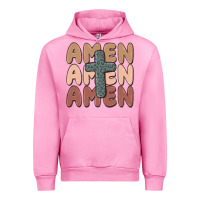 Fuchsia Pink amen Urban Hoodie - MaliasSmallBusiness
