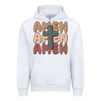 White amen Urban Hoodie - MaliasSmallBusiness