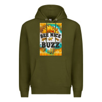 Army Green bee nice or buzz off Premium Hoodie - LillyAllenDesigns