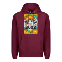 Burgundy bee nice or buzz off Premium Hoodie - LillyAllenDesigns