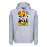 Heather Grey bee nice or buzz off Premium Hoodie - LillyAllenDesigns
