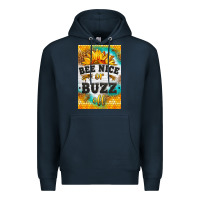 Navy bee nice or buzz off Premium Hoodie - LillyAllenDesigns