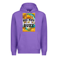 Purple bee nice or buzz off Premium Hoodie - LillyAllenDesigns