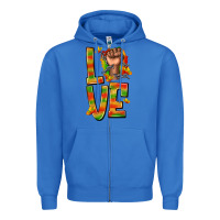 True Royal love juneteenth with fist Zipper Hoodie - texasbilliewilder