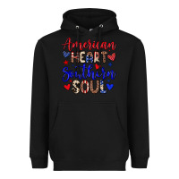 Black American heart southern soul Heavyweight Hoodie - Neo Western