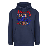 Navy American heart southern soul Heavyweight Hoodie - Neo Western