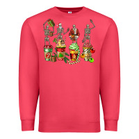 Cardinal christmas skeleton coffee cups Premium Sweatshirt - FaDigitalArtStudio