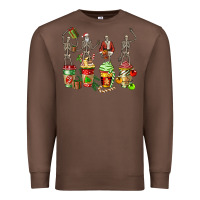 Chestnut christmas skeleton coffee cups Premium Sweatshirt - FaDigitalArtStudio