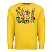 Lemon christmas skeleton coffee cups Premium Sweatshirt - FaDigitalArtStudio