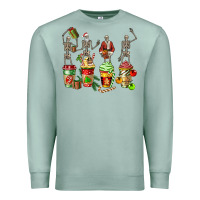 Seafoam christmas skeleton coffee cups Premium Sweatshirt - FaDigitalArtStudio
