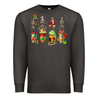 Smoke christmas skeleton coffee cups Premium Sweatshirt - FaDigitalArtStudio