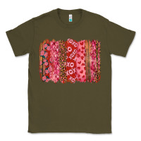 Army Green Valentine's Day Brushstrokes with Roses Classic Tee - RanaPortraitStore