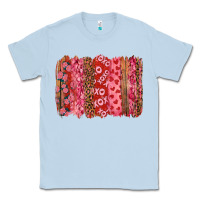 Dusty Blue Valentine's Day Brushstrokes with Roses Classic Tee - RanaPortraitStore