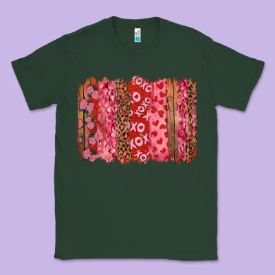 Classic Tee Valentine's Day Brushstrokes with Roses